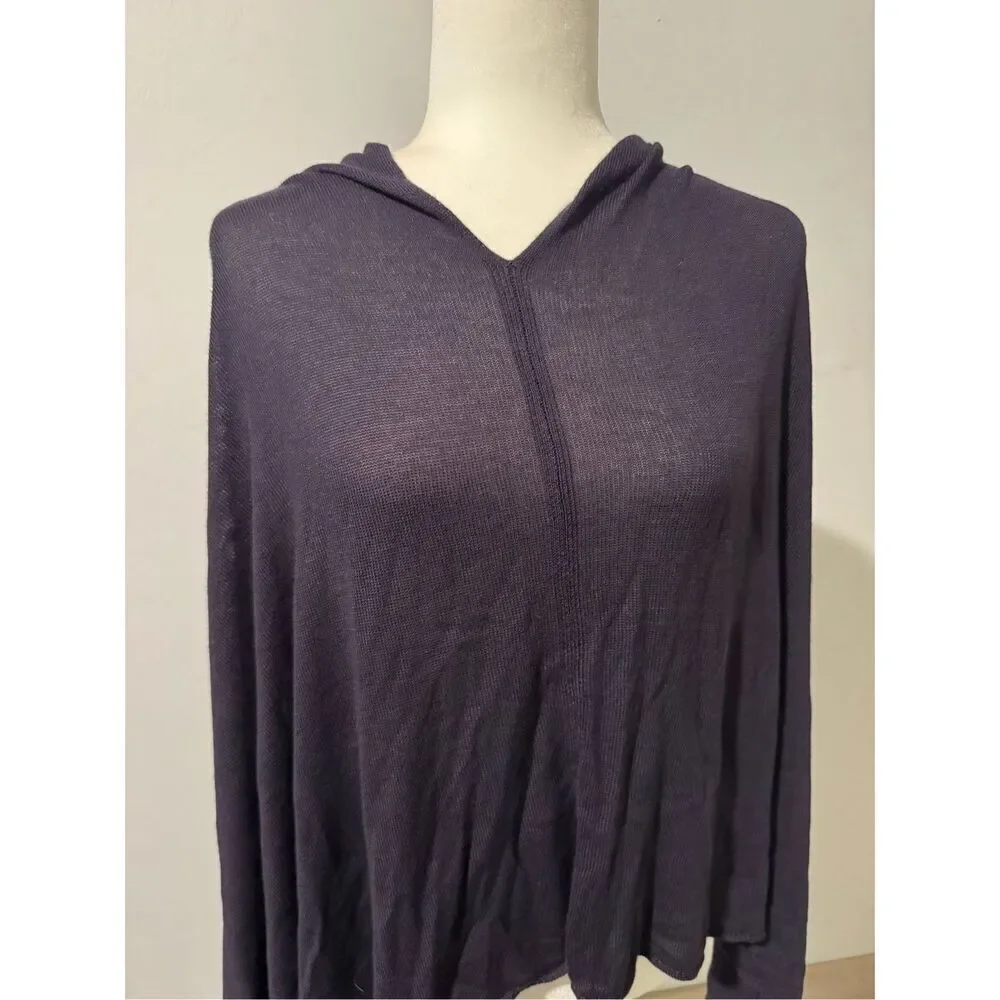 Lexi York 100% bamboo blue wrap pancho OS